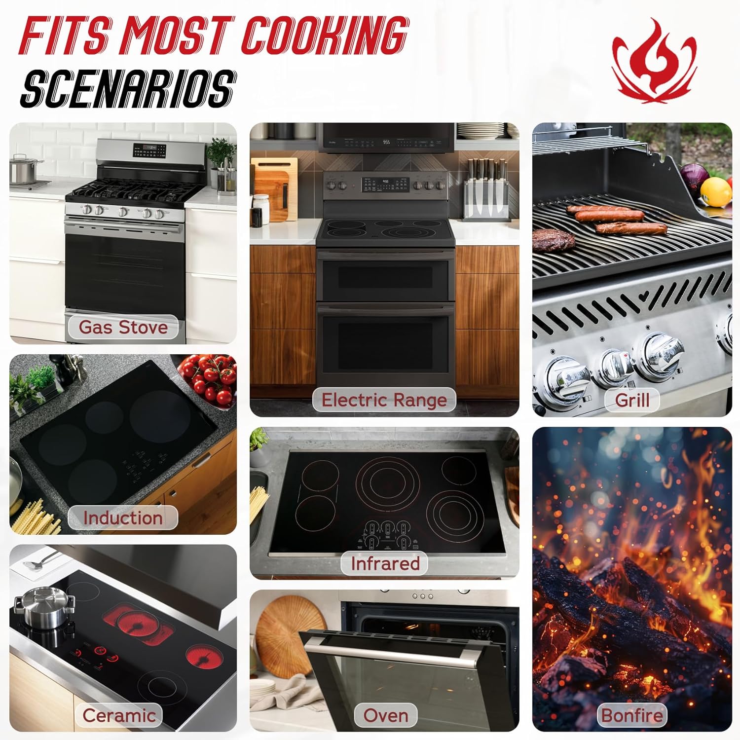 Carbon Steel Griddle, Small Non-Toxic Stovetop Flat Top Pan for Gas, Electric Range, Induction, Grill & Campfire, Pre-seasoned Nitride Coating, Oven Safe to 1200°F, with Heat-insulating Gloves