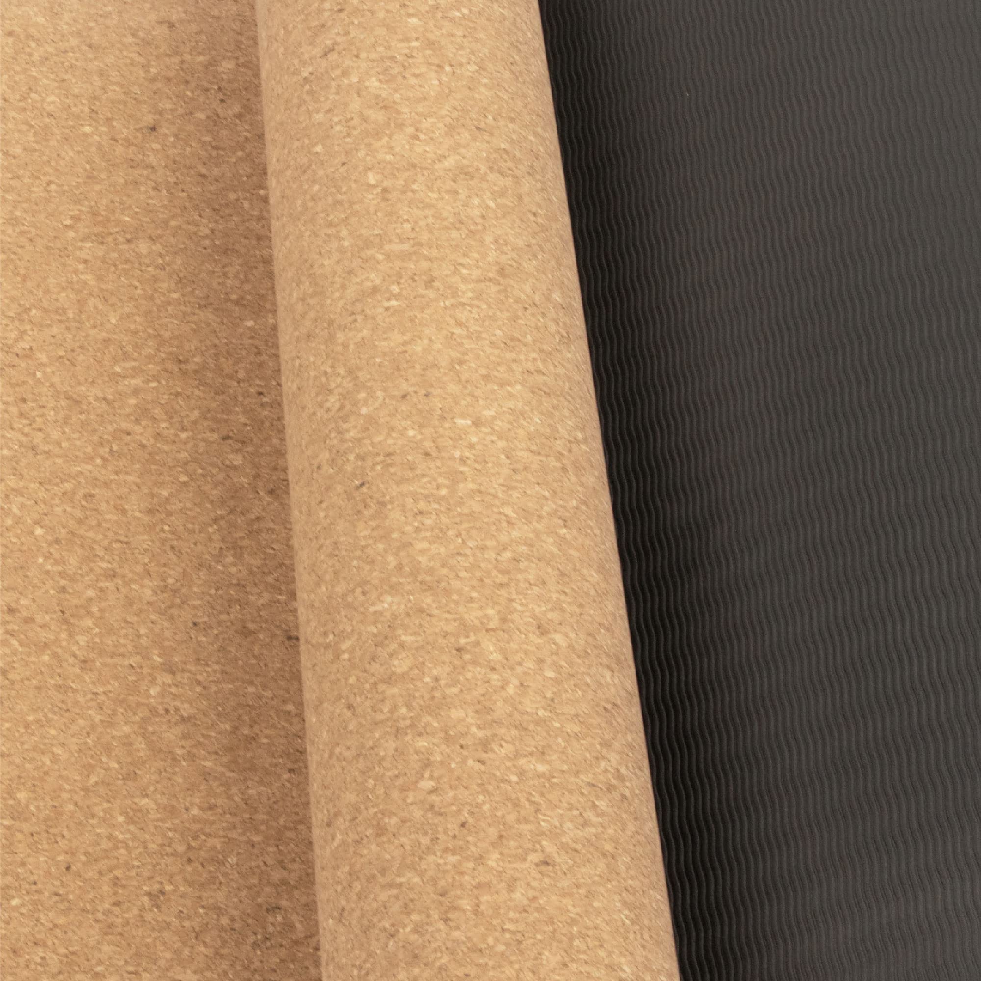 Myga XL Kork Yogamatte | 200 cm x 70 cm | Rutschfest, Wäremeregulierend & Leicht zu Tragen – 6 mm Dicke | Ideal für Yoga, Pilates, Meditation & Fitnessübungen | Naturkork