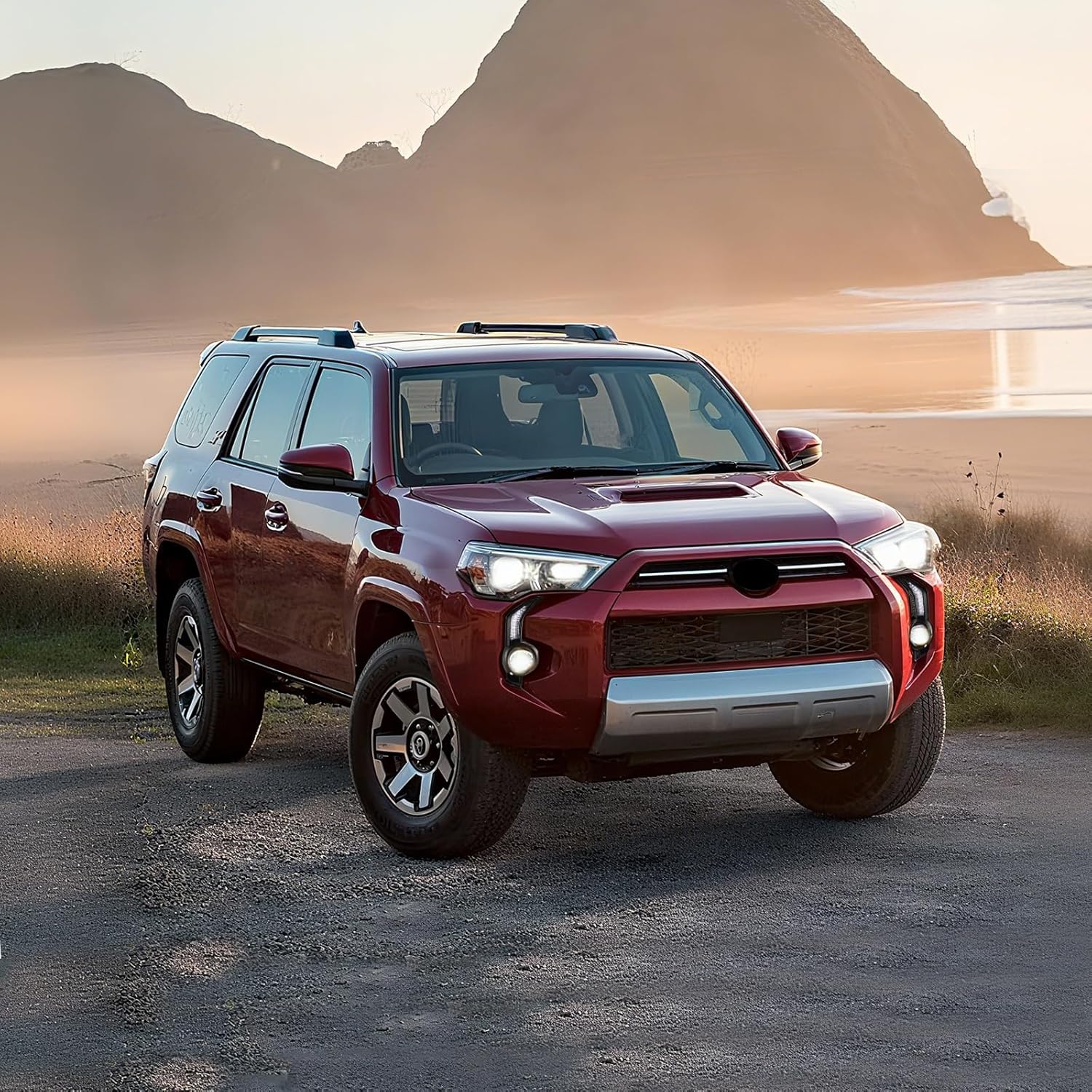 LED Fog Lights Compatible with 2014–2024 5th Gen Toyota 4Runner – White DRL Daytime Running Lights & Amber Sequential Turn Signal Lamps