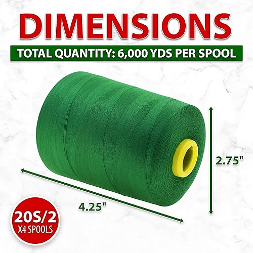 Vista 405 de Mandala Crafts - Hilo de coser multiusos de poliéster para máquina de coser de sarga, sobrehilado, acolchado Beige