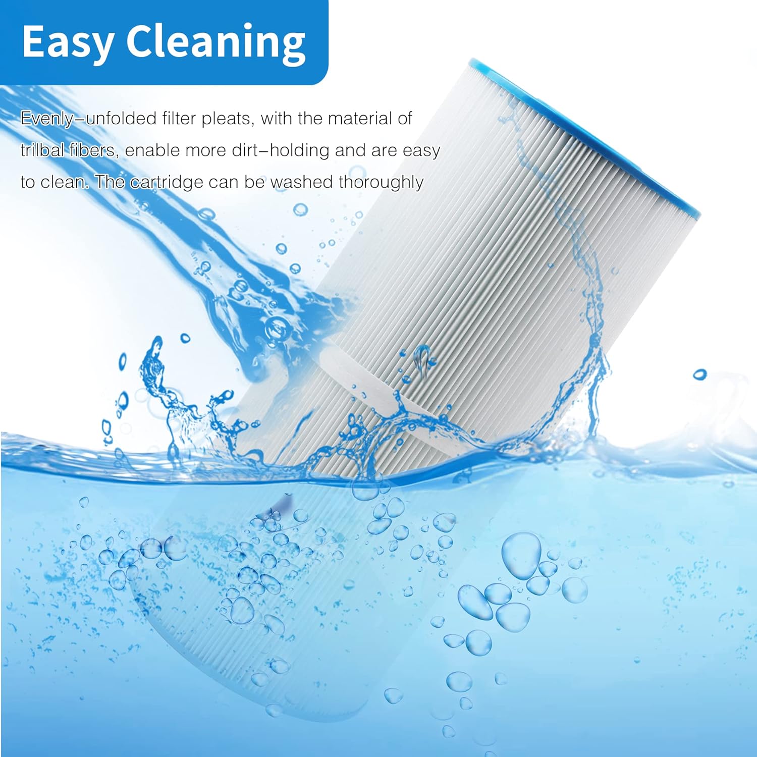 PWK35B Replaces Hot Springs Limelight Series Spa Filters, Compatible with Watkins 1642301-1, 78161, 78286, Filbur FC-3921, Pleated Fabric Filter Media 2 Pack - Image 5