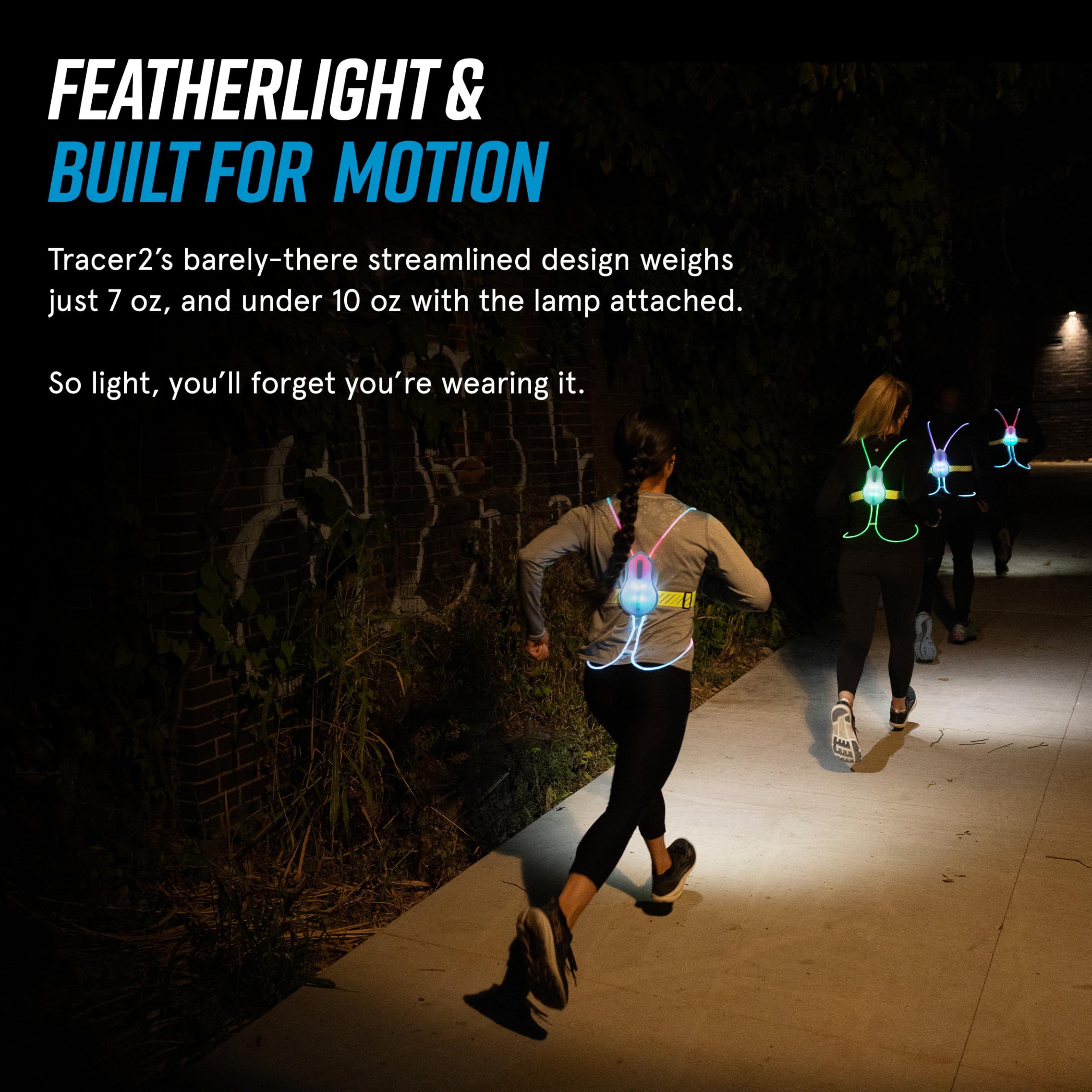 Noxgear Tracer360 - Chaleco reflectante y iluminado para correr o ciclismo
