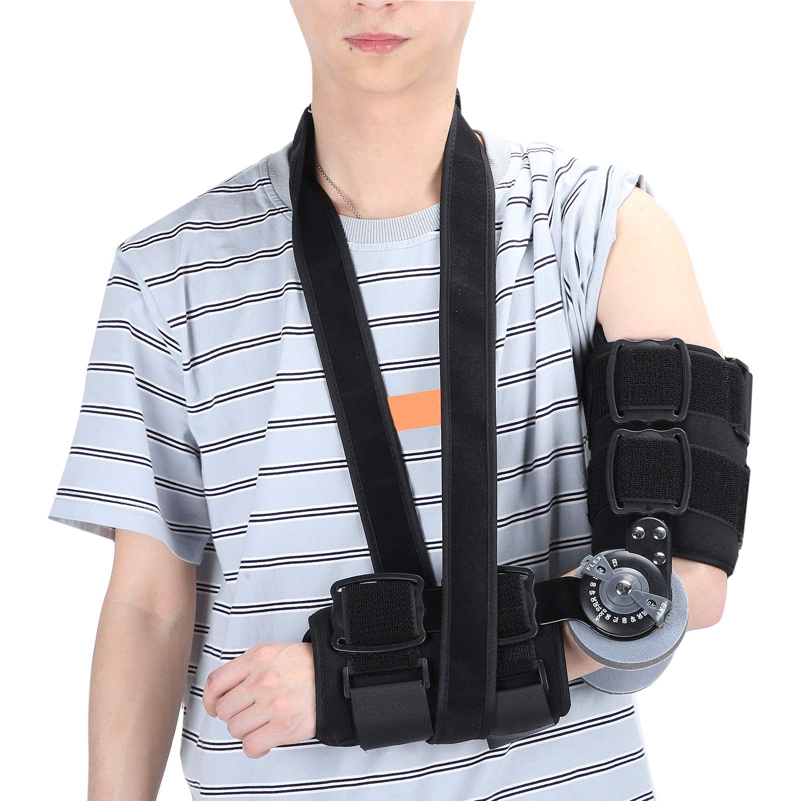 Buy Hinged ROM Elbow Brace, Adjustable Elbow Brace Stabilizer Splint