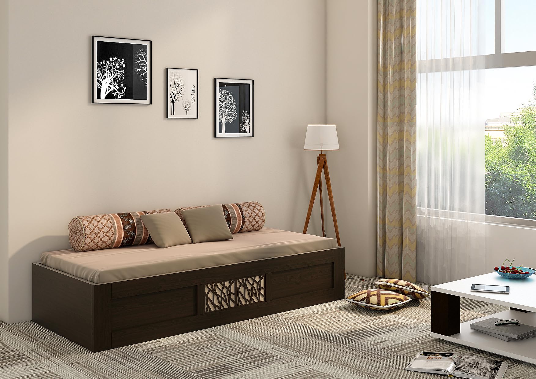 Spacewood Elegant Bed | Day Bed (72 X 30) Engineered Wood Bed | 3 Year Warranty | Modern Design | Vermount-image-49