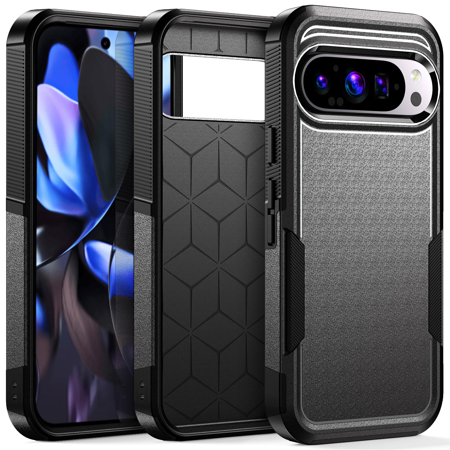 Raysmark for Google Pixel 9 Pro XL Case, [Shockproof] Military Grade Proof Protection [Dropproof] Rugged Protective Heavy Duty Phone Case Cover for Google Pixel 9 Pro XL (Black)