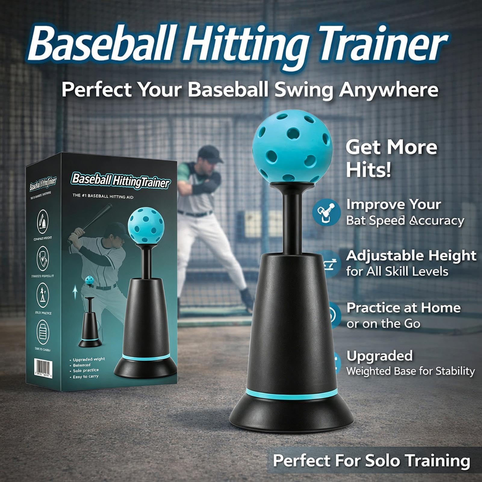 Generico Tee Di Allenamento Per Baseball,Tee Da Battuta Portatile - Attrezzatura Per Allenamento Battuta Softball - Per Giochi All'Aperto In Giardino E Al Chiuso Sport Compleanno Feste Camp Estivo