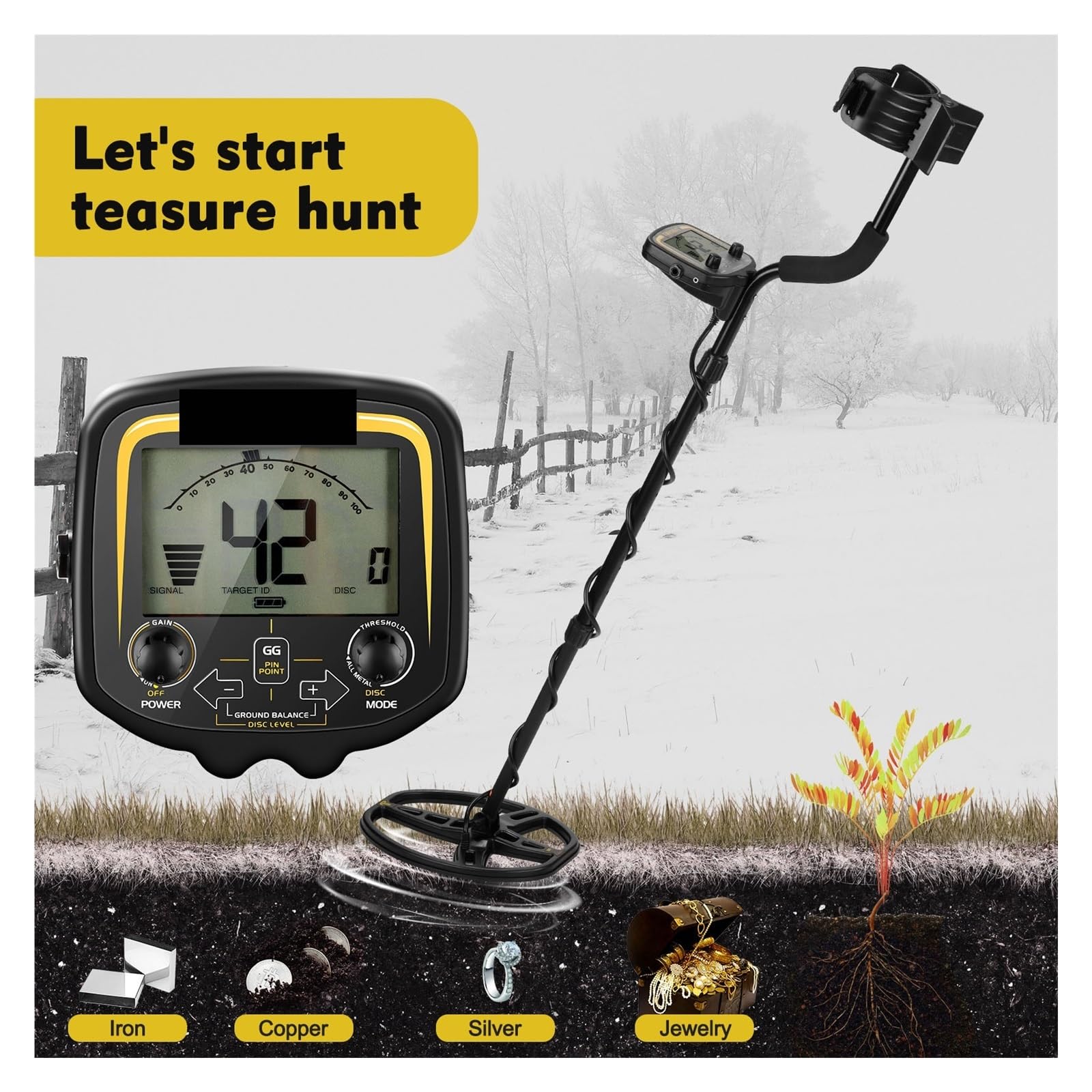 Wykrywacz Metali, Wykrywacz złota TX-850 Wysokowydajny podziemny poszukiwacz skarbów Wyświetlacz LCD Super stabilne tryby