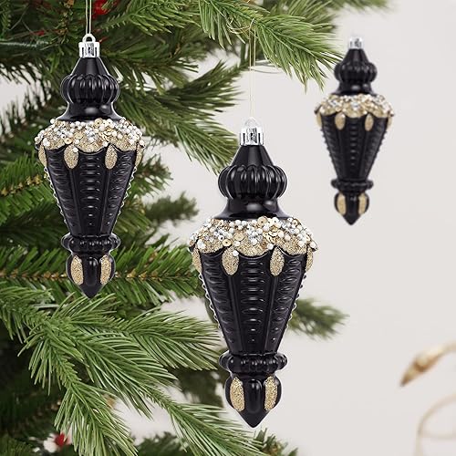Miniatura 6 de RoseCraft Juego de adornos de Navidad, bolas de Navidad inastillables de plástico de 5.75 pulgadas, adornos colgantes para decoración de árbol de