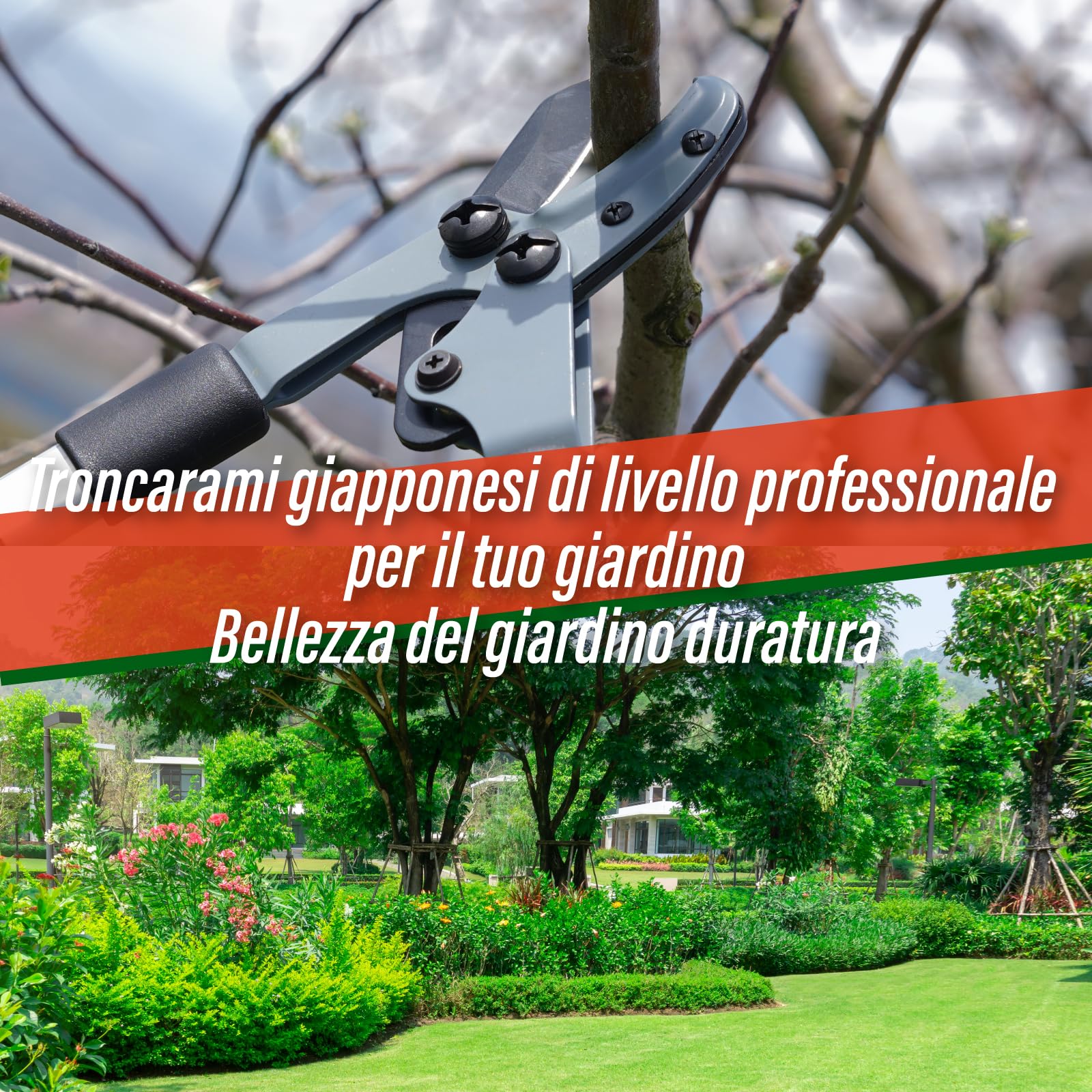 SUIZAN Troncarami a incudine 465mm - Taglia rami giapponese professionale leggero e compatto Attrezzi da Giardinaggio