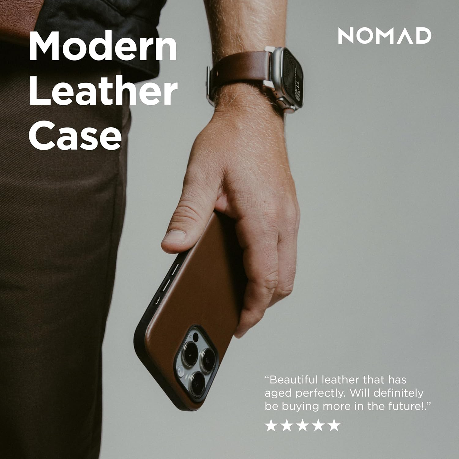 NOMAD Modern iPhone 16 Pro Leather Case Rustic Brown Nigeria Ubuy