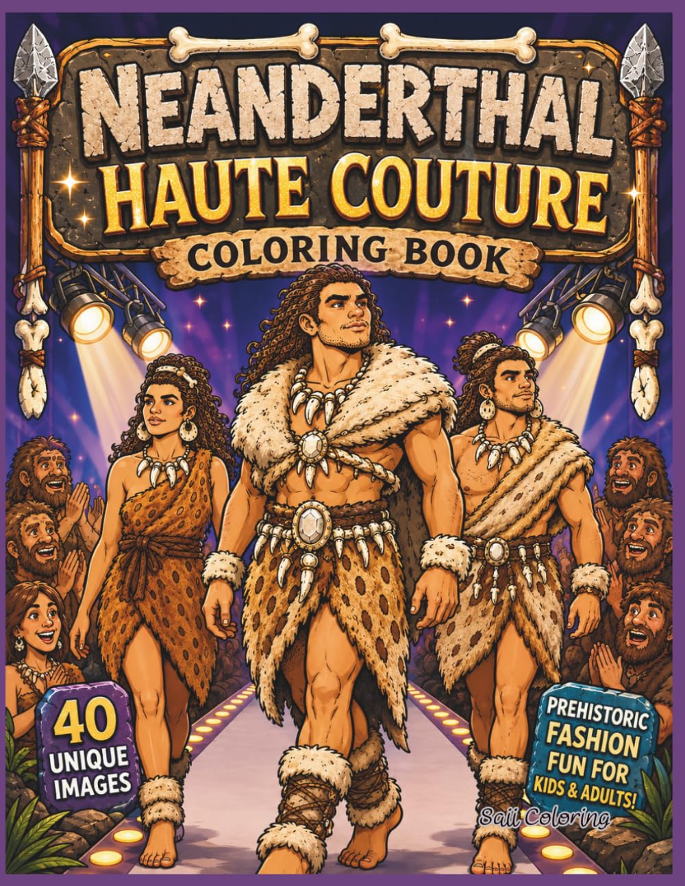 Neanderthal Haute Couture Coloring Book: 40 Hilarious Prehistoric Fashion Runway Designs Featuring Stylish Cavemen, Bone Jewelry, Fur Couture, and Ice Age Glamour