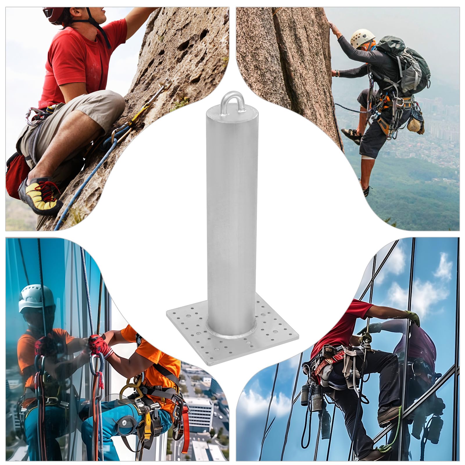 Commercial Roof Anchor 24 Inch Tall,Galvanized Steel Roofing Anchor Point Heavy Duty Concrete Anchor for Roofing Construction Maintenance Outdoor or Indoor