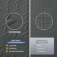 Vista 3 de Lavsiry - Juego de colcha de tamaño individual, color gris oscuro, con funda de almohada, colcha ligera de verano, colcha acolchada suave y manta