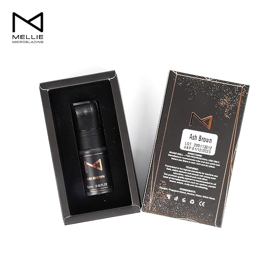 M Cosmetic LIQUID Pigment for Eyebrows/Brows Machine Use Permanent Makeup Tattoo Ink Supplies Color Set 12ml (Ash Brown)
