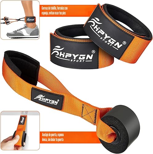 Miniatura 7 de HPYGN Bandas de Resistencia Pesada, Bandas de Ejercicio de 300LBS para Entrenamiento, Bandas de Fitness con Asas, Bandas de Entrenamiento