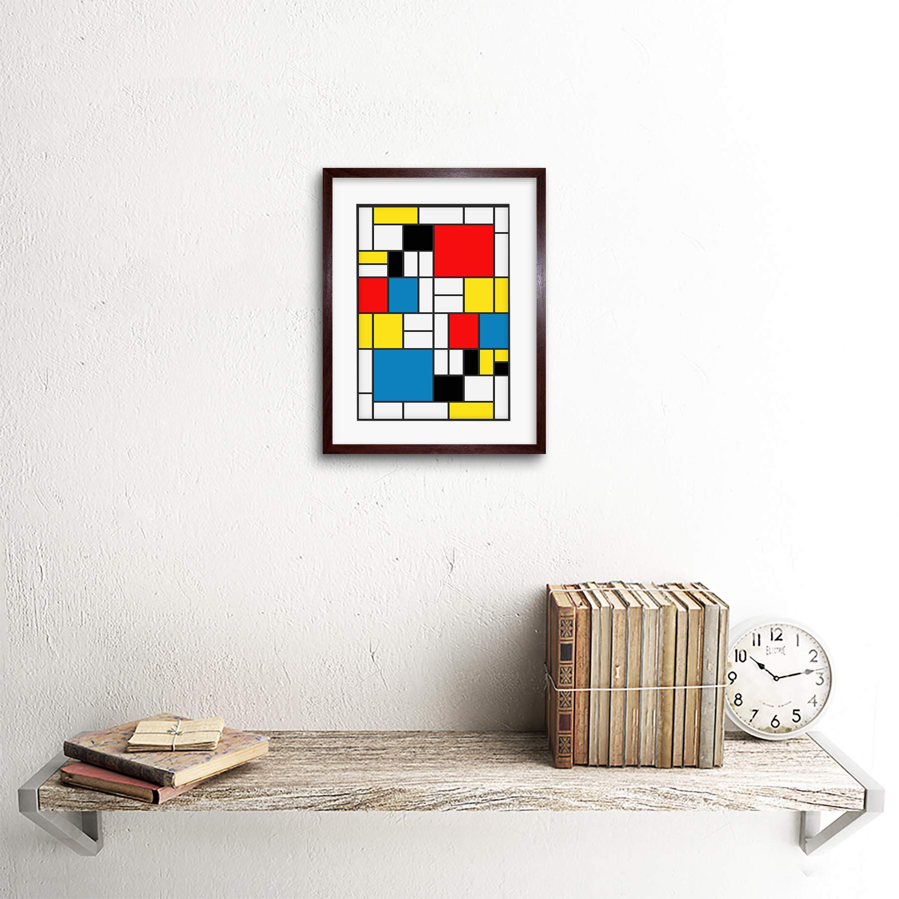 陶板 抽象ART vintage item Amazon.com: 9x7 '' PIET MONDRIAN ABSTRACT CUBES SQUARES OLD