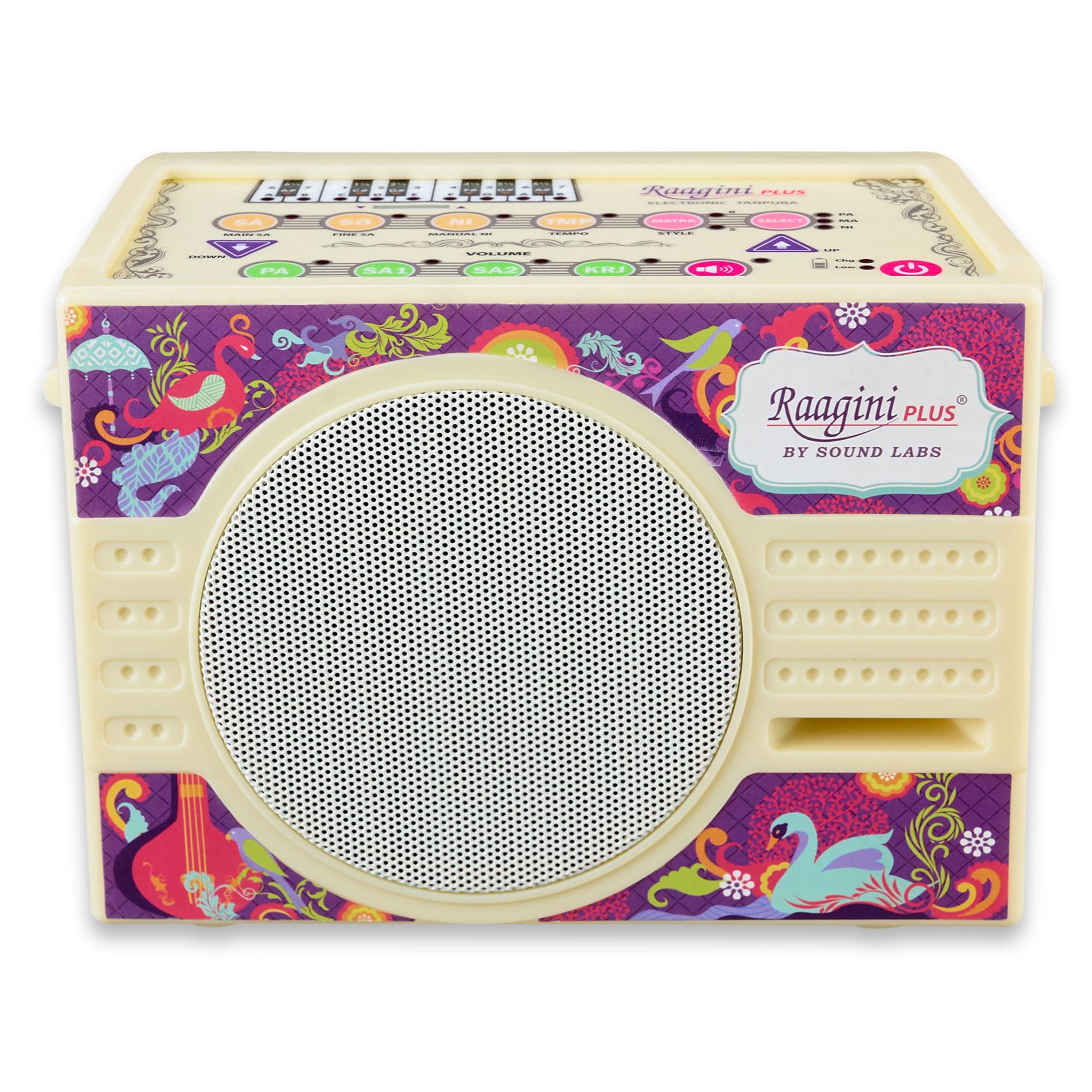Raagini Plus, Electronic Digital Tanpura Musical Instrument for Carnatic Tambura Shruti & Hindustani Music. Electric Drone Sound Box
