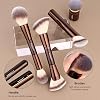 MAGEFY Set de brochas de maquillaje 26 en 20, brochas profesionales de doble extremo para polvo, corrector, sombras, rubor, contorno y base, con estuche, sintéticas 5
