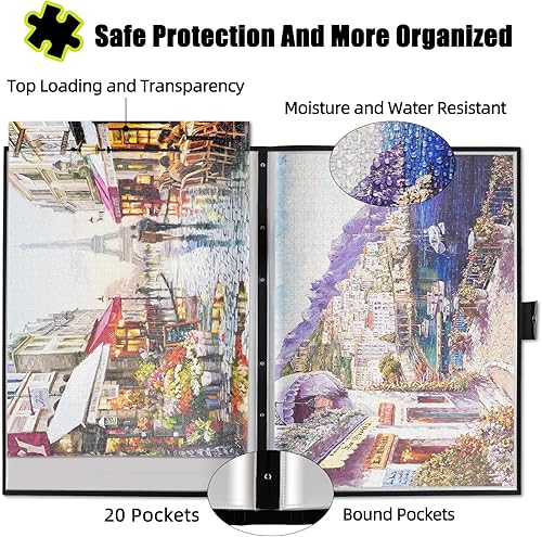 Miniatura 4 de ALL4JIG Carpeta de almacenamiento de rompecabezas para entusiastas de los rompecabezas, organizador de rompecabezas que ahorra espacio, accesorios