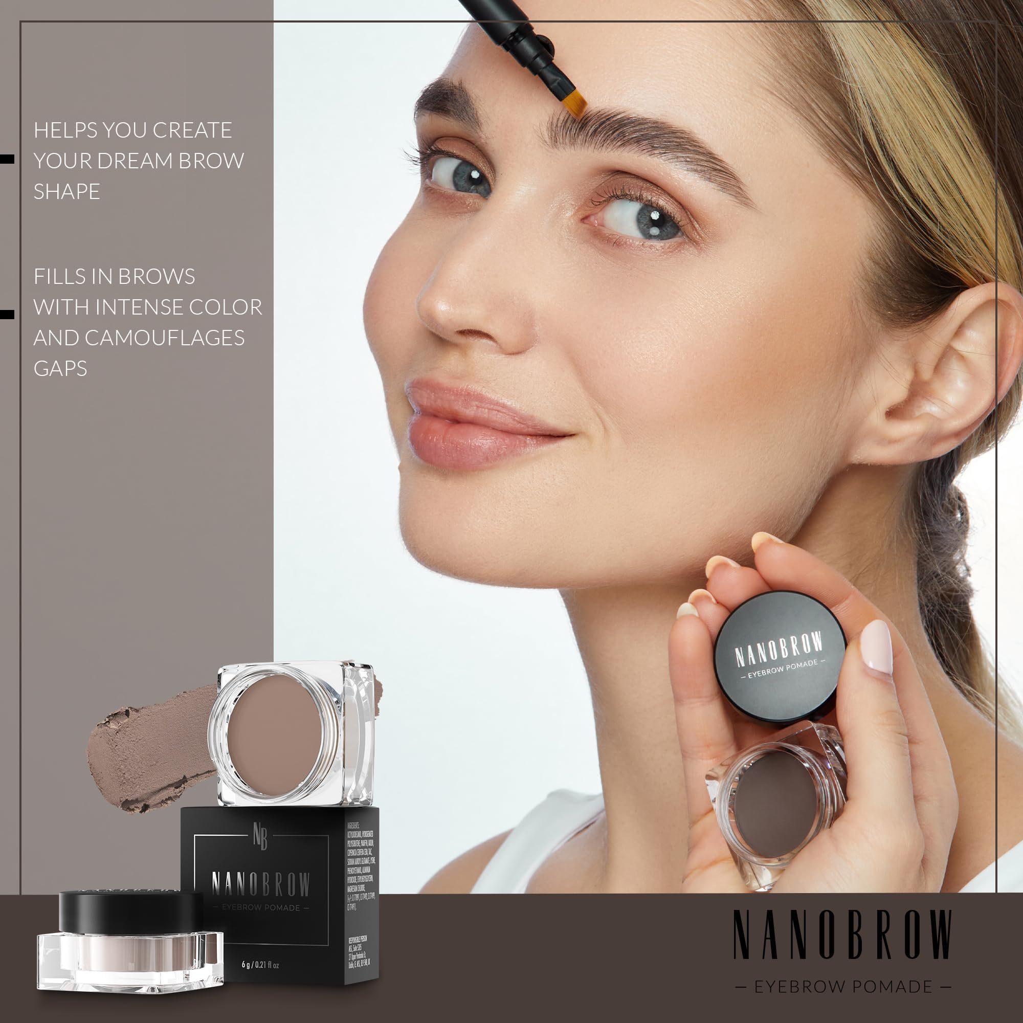 Amazon.com : Nanobrow Eyebrow Pomade - Waterproof Brow Pomade