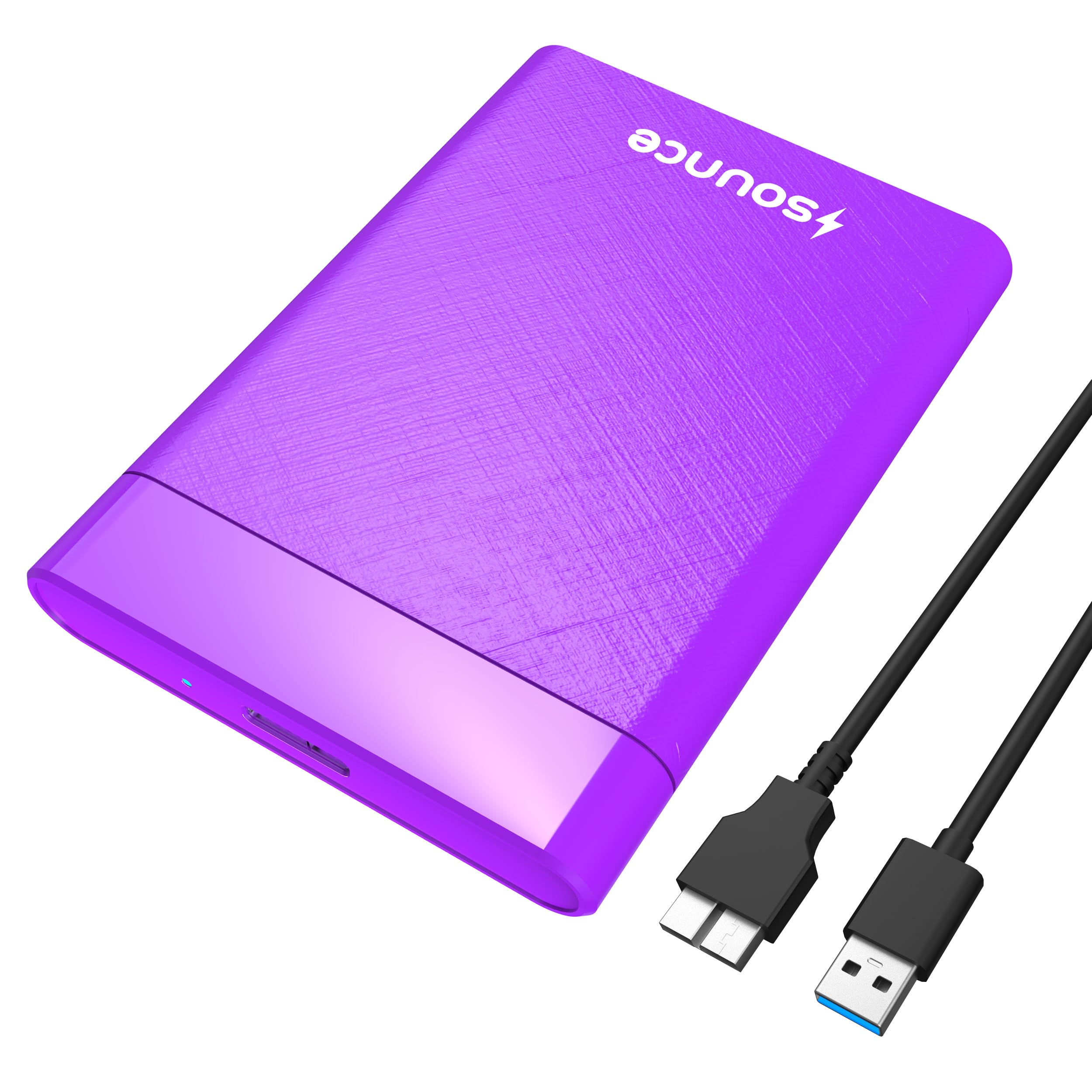 2.5 Inch Hard Drive Enclosure Type-C, Sounce India 6Gbps USB 3.1 to SATA III Tool-Free External Hard Drive Enclosure for 7mm/9.5mm 2.5" SSD Laptop HDD with UASP for Samsung WD, Xbox PC TV - Blue — Amazon image 12