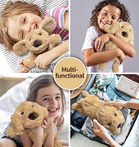 Miniatura 6 de Almohadillas térmicas para microondas, animales de peluche calentables para cachorros, almohadillas térmicas para microondas para calambres, dolor y