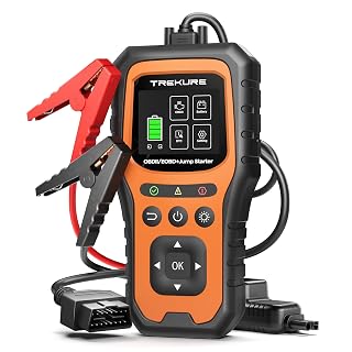 TREKURE 6000A Auto Starthilfe Powerbank mit OBD2 Diagnosegerät und Batterietest, Starthilfe Powerbank für PKW 12V, für Benzin & Diesel bis 10,0L, Tragbare Starthilfe mit LED-Notlicht, V0-Feuerschutz - Amazon product rated Grade A