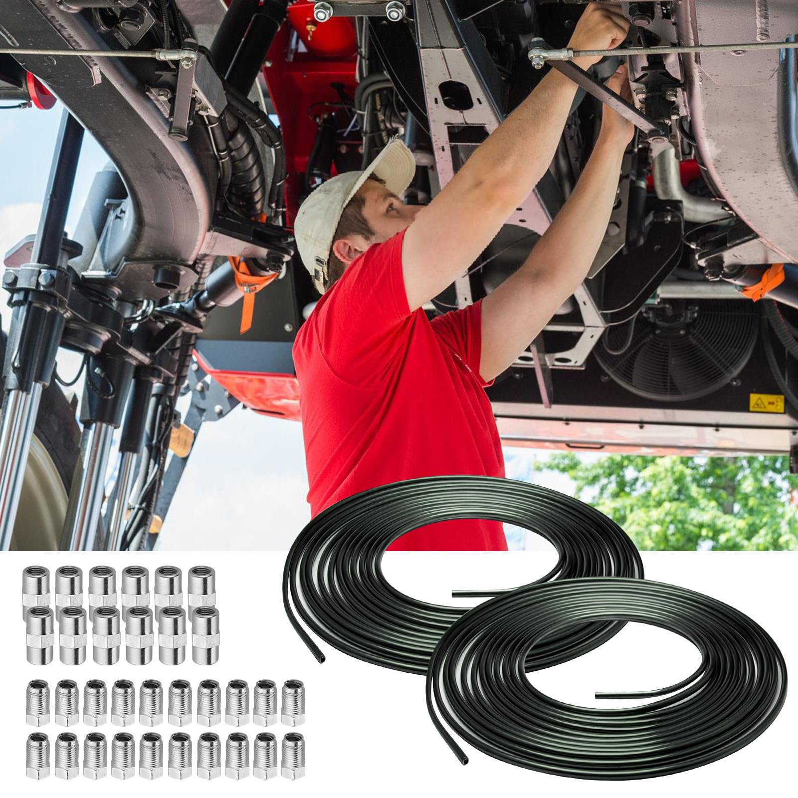 Set di 2 tubi del freno da 5 m, Ø 4,75 mm, utensile per tubi del freno, set di cavi di ricambio per auto