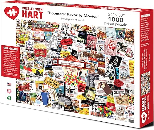 Steve Smith Jigsaw Puzzle de 1000 piezas 24.0 x 29.9in XL Boomers películas favoritas