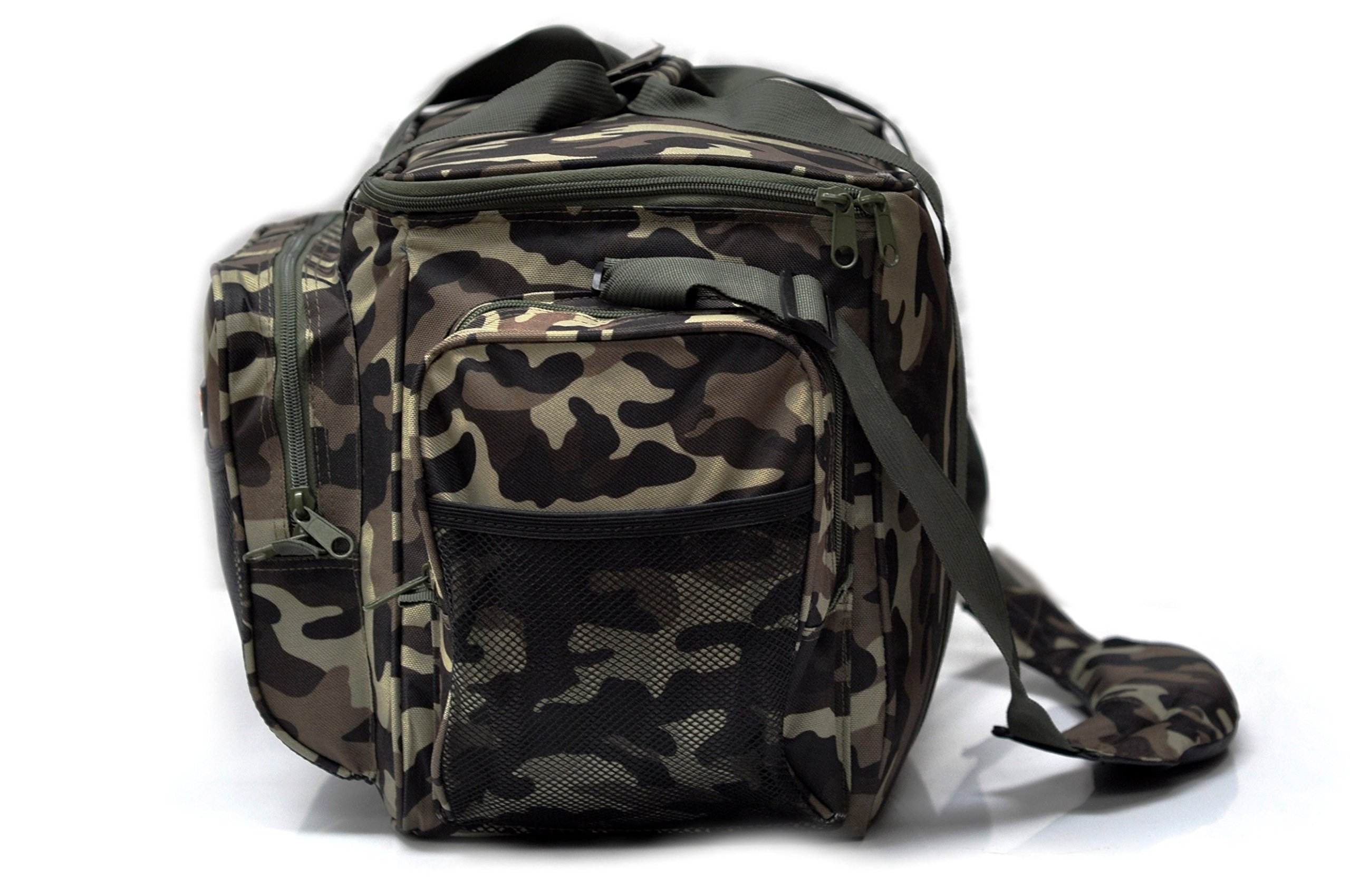 Grand sac fourre-tout de pêche isolé camouflage foolsGold
