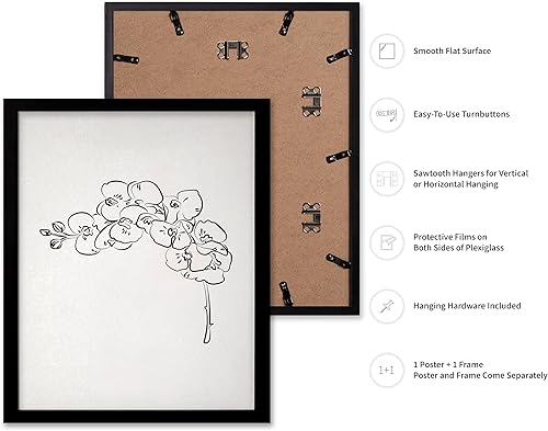 Miniatura 63 de Poster Master Póster de peonías – Estampado de flores retro – Ilustración floral – Ilustración en blanco y negro – Diseño de línea y abstracto –