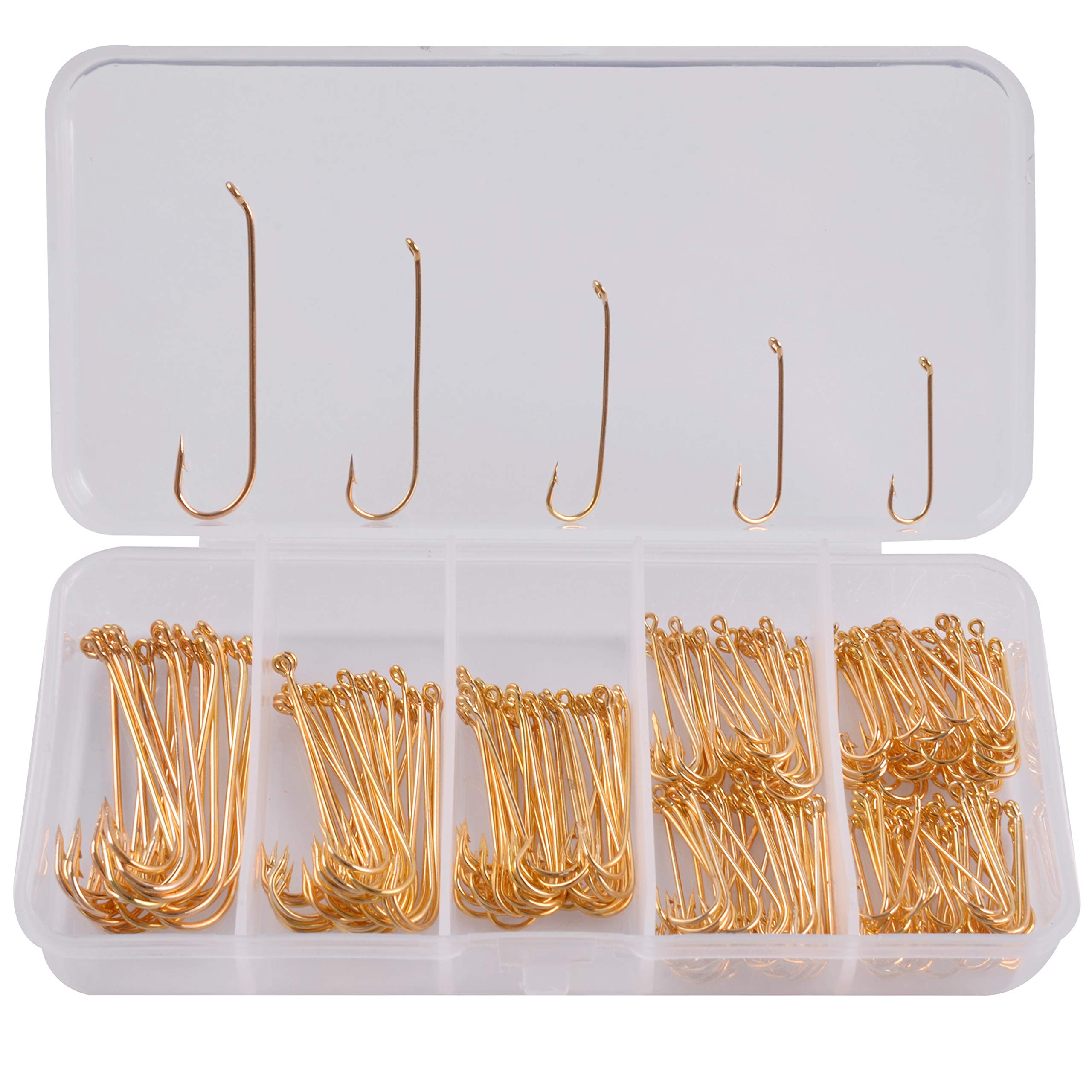 Fly Tying Hooks Assortment Kit, 360pcs Fly Fishing Hooks Aberdeen Long Shank Hooks Streamer Hooks Dry Wet Fly Hooks Jig Fishing Hook Tackle Box