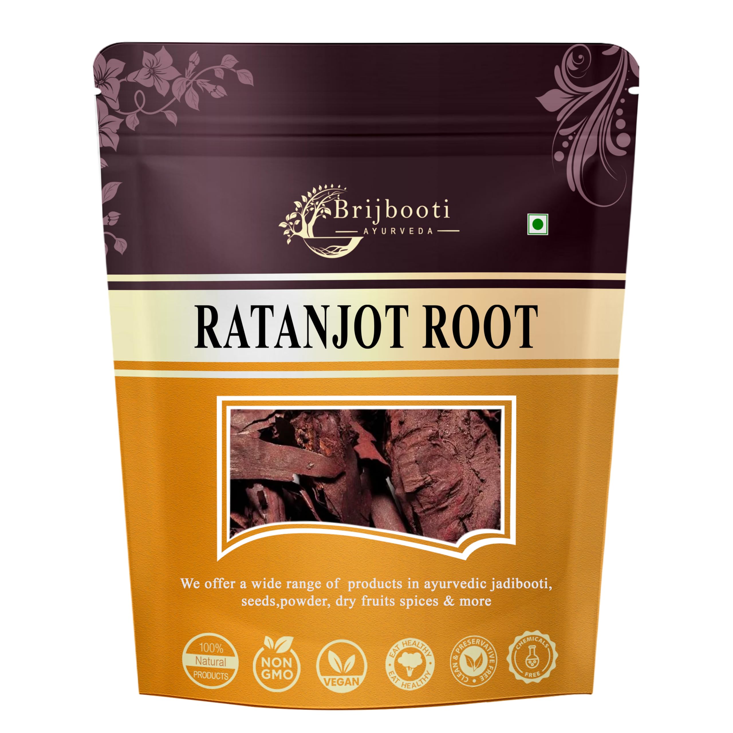 BrijBooti Ratanjot Root 100 Gr - Raw Alkanet Root - Alkanna Tinctoria For Cooking, Hair Fall, Hair Growth, Skin Burns (B097J2R76Y) Amazon Price History, Amazon Price Tracker
