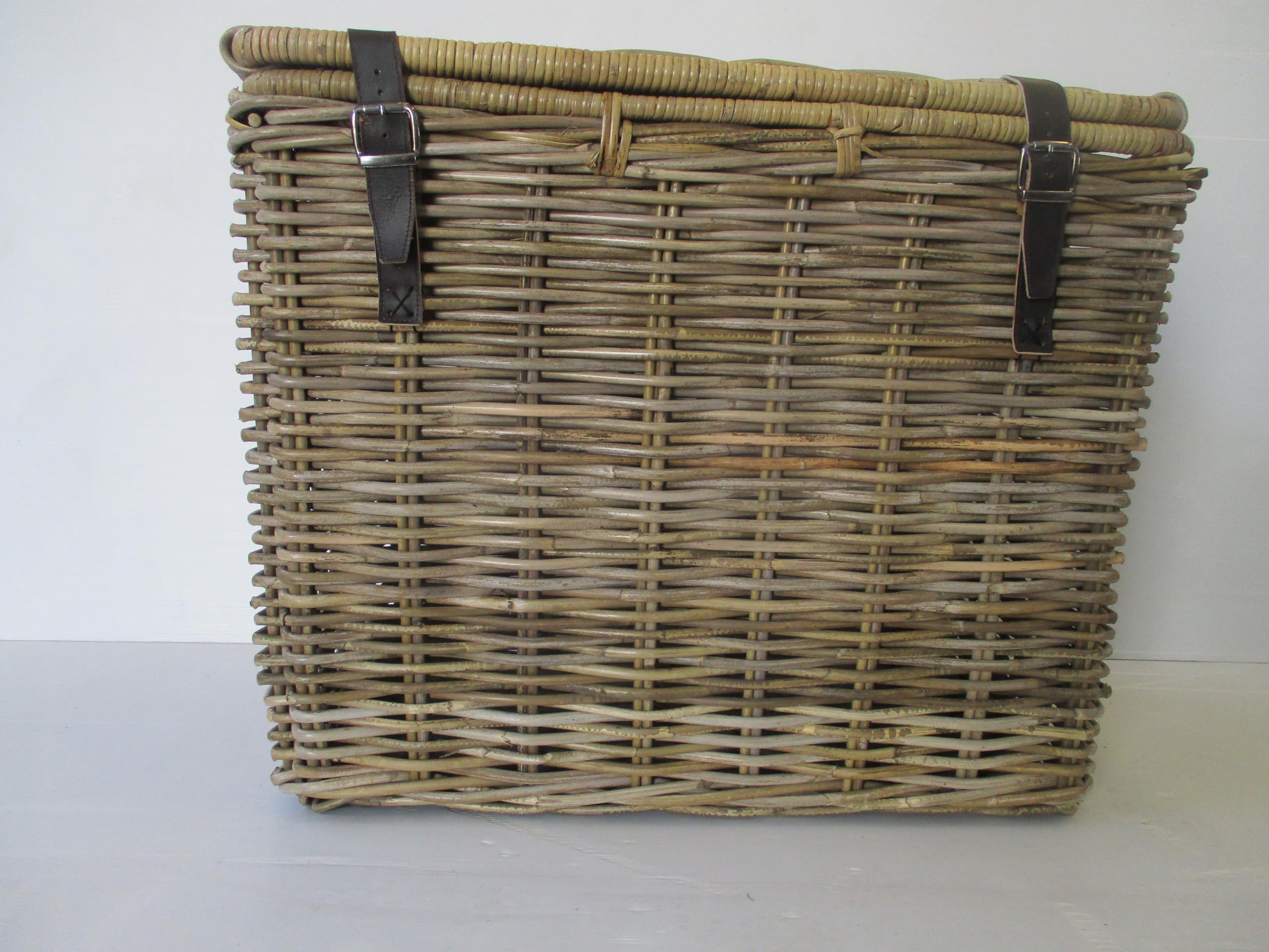 cesto vimini porta legna cm cm 65x43x53 H baule portalegna porta biancheria intreccio in giunco robusto