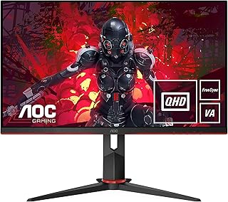 AOC Gaming Q27G2U - 27 inch QHD Monitor, 144Hz,1ms MPRT, VA,AMD FreeSync Premium, Height Adjust, USB Hub, Low input lag (2560x1440 @ 144Hz, 250cd/m², , HDMI/DP/USB 3.0)