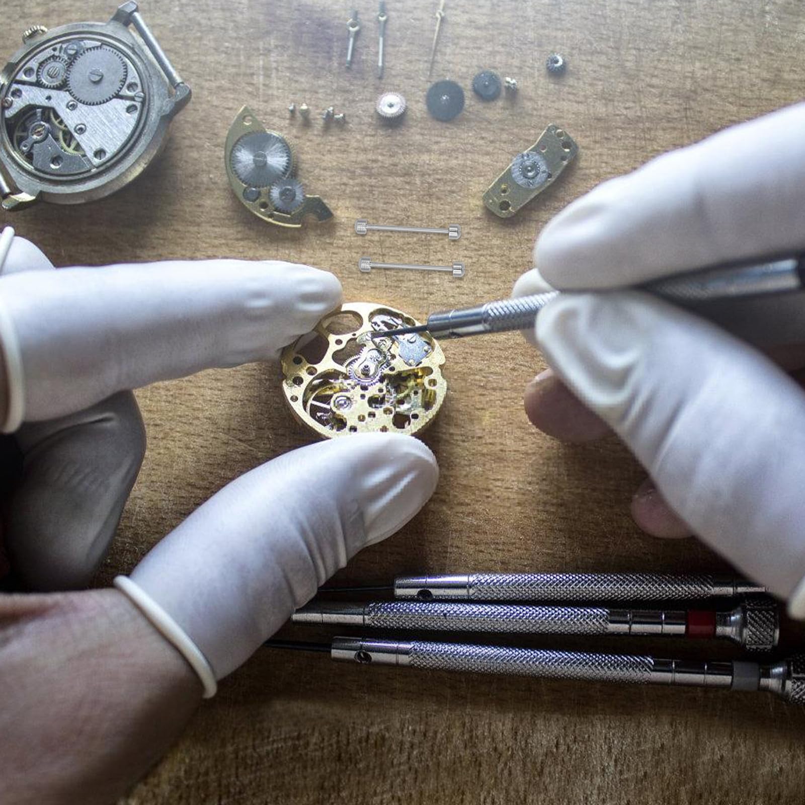 ifundom Varillas de Conexión para Correa de Reloj de Metal Dorado