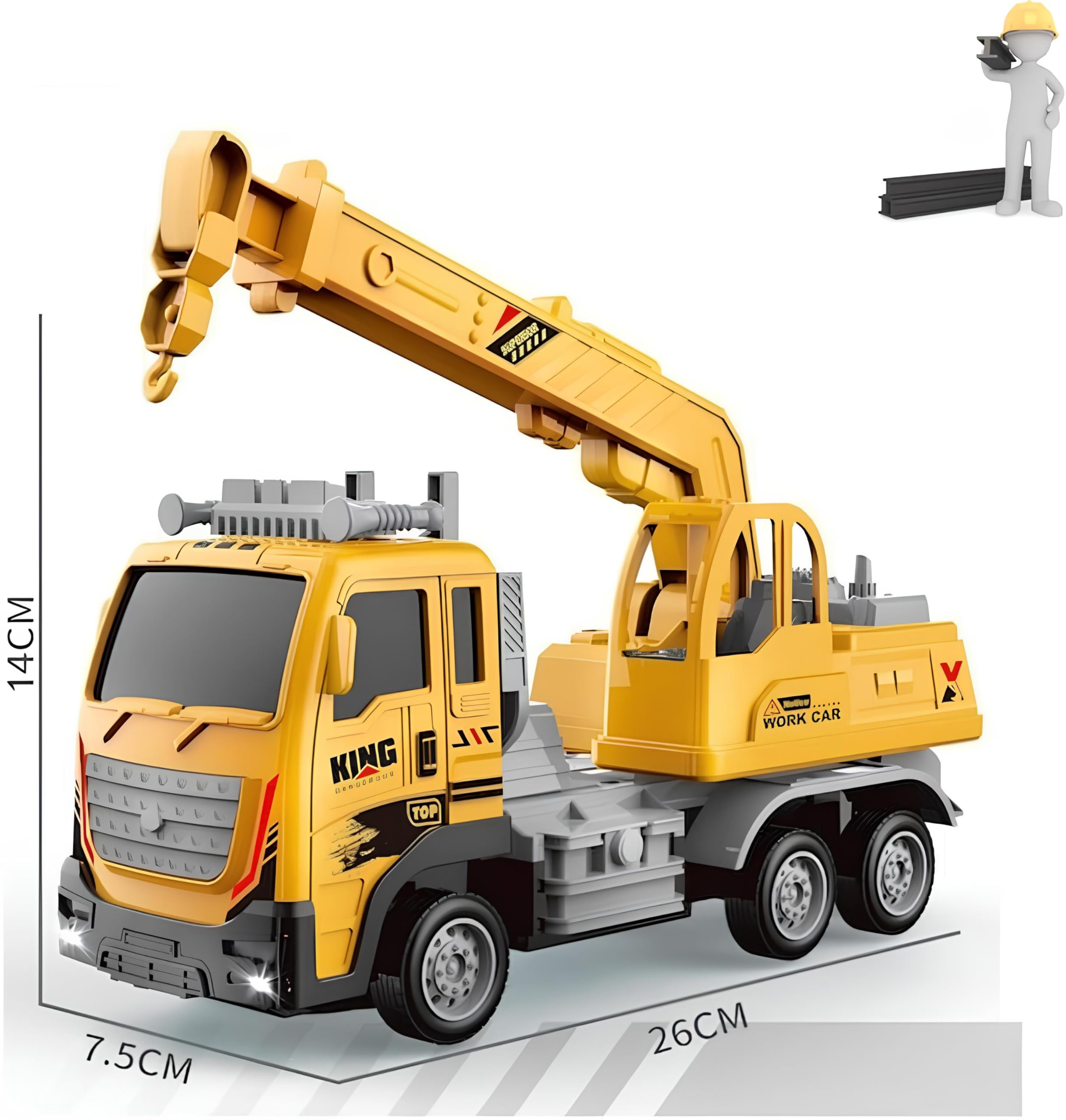 Camion Telecomandato Giocattolo con Luci Cantiere Betoniera Camion Ribaltabile Gru Ruspa Scala 1:16 Mezzi Lavoro Radiocomando Veicolo Costruzione RC Bambini Autoribaltabile Auto Carro,SOGGETTO CASUALE