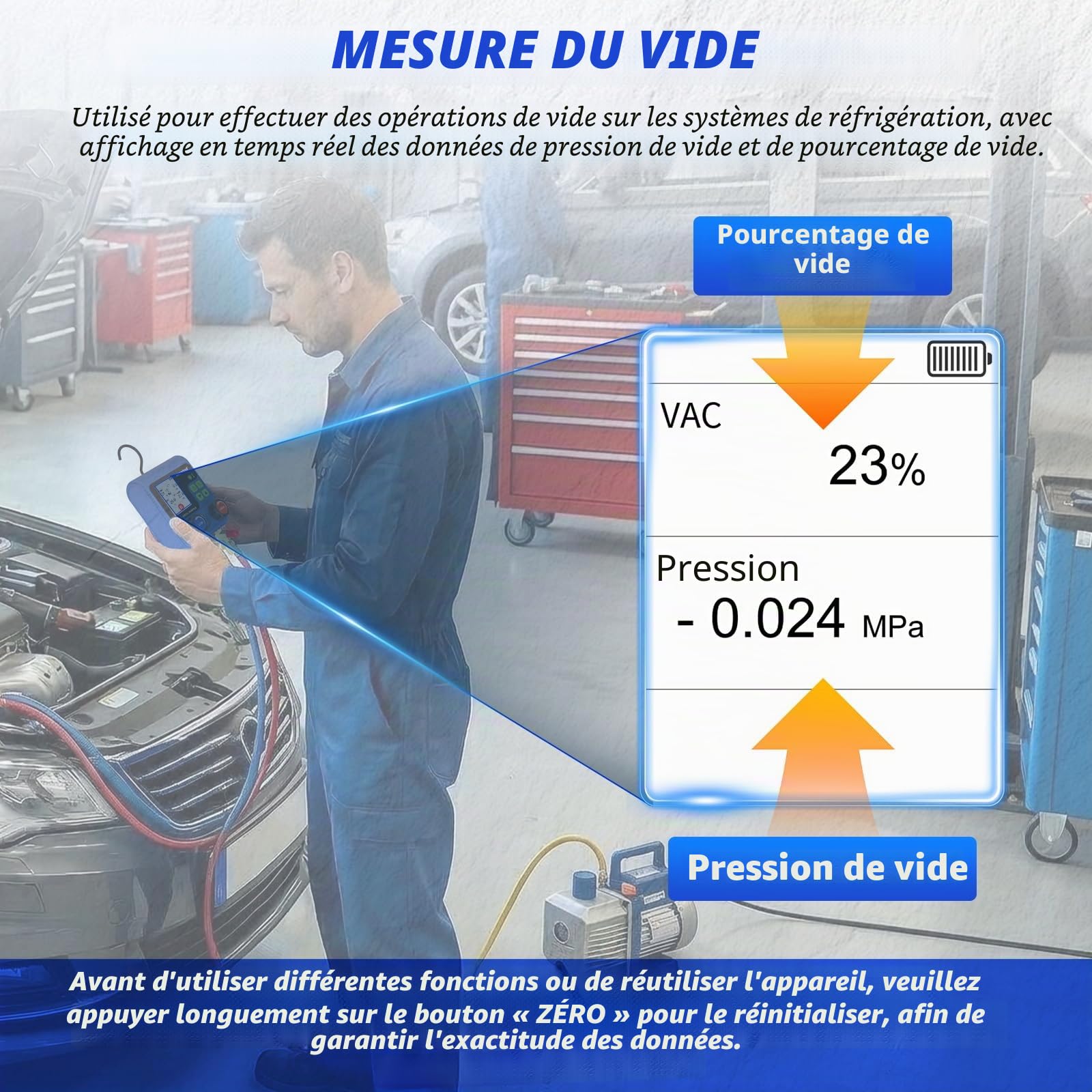 MRCARTOOL Outil de montage de réfrigérant L205 Distributeur numérique pour climatisation avec affichage de 92 réfrigérants HVAC R134A R32 R410A R11 R12 R422 R600