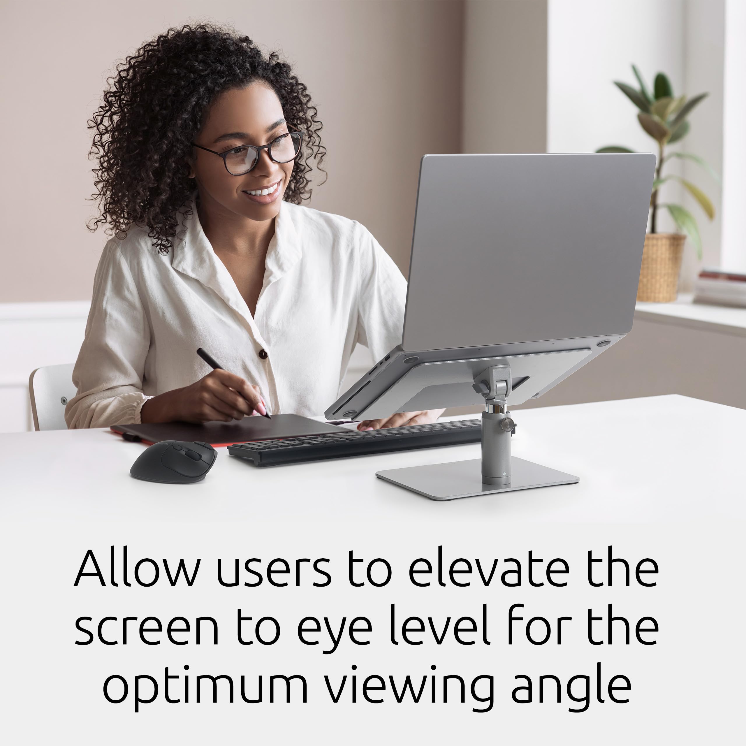 Kensington Universal Tabletop Laptop Riser for Screens up to 16'', Ergonomic Height and Angle Adjustable Laptop Stand - Image 4