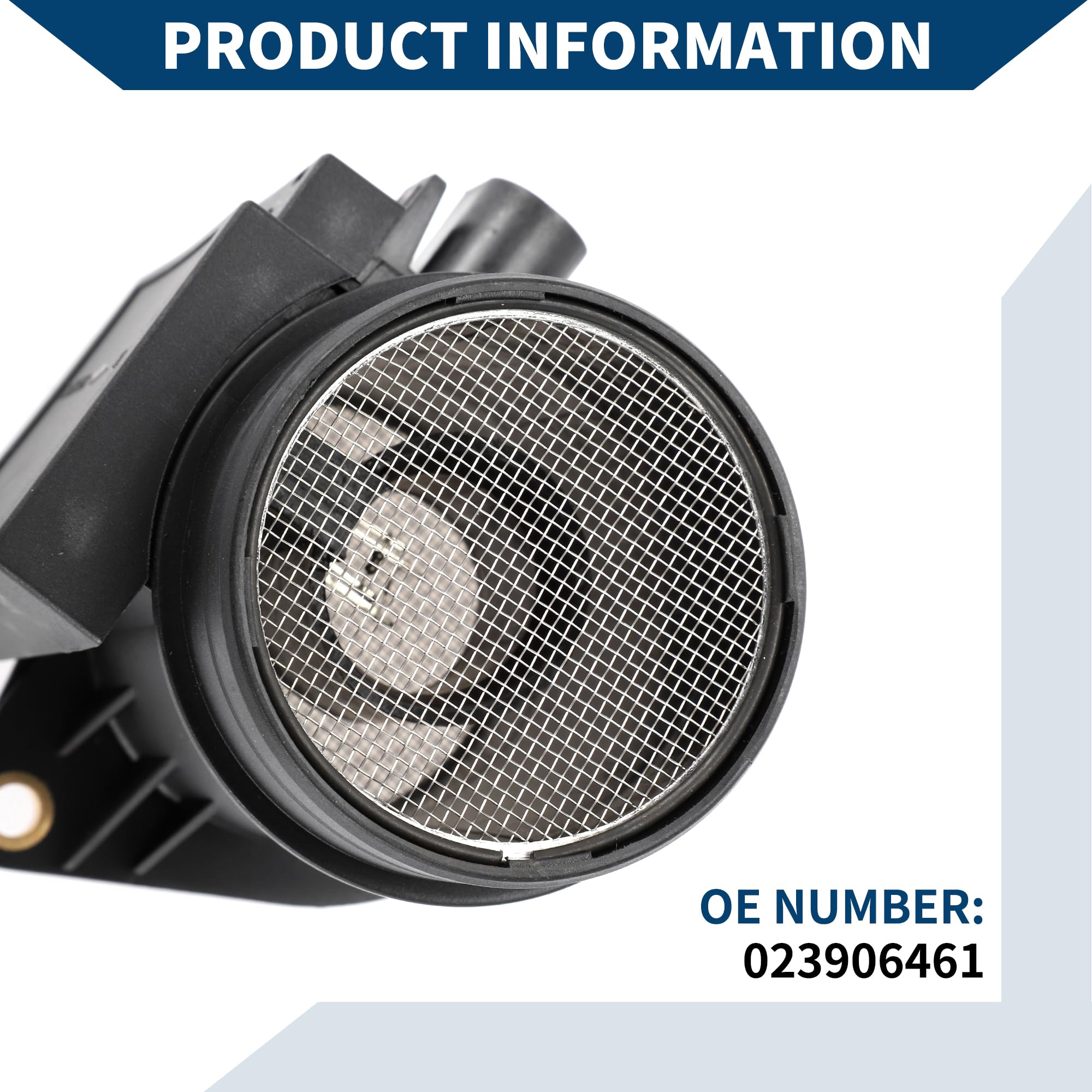 Mass Air Flow Sensor Für VW Transporter T4 2.5 98-03 1 Stück | OE-Nr.: 023906461, Schwarz, Kunststoff, Metall, Pin: 6, Langlebig, Direkter Ersatz