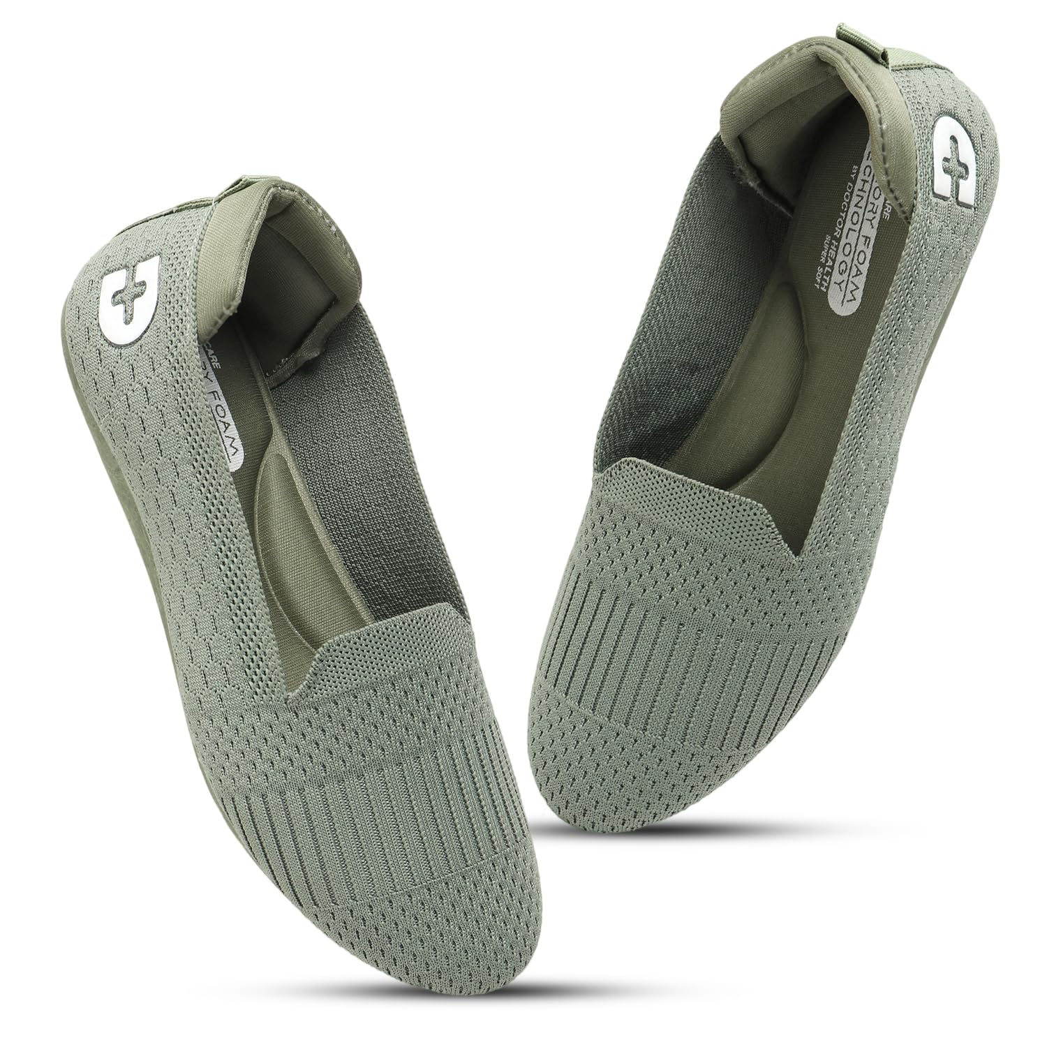 DOCTOR HEALTH SUPER SOFT Women’s Memory Foam Walking & Running Shoes | Lightweight Slip-On Sneakers for Gym, Training, Casual & Everyday Use | Flexible, Soft Cushion Athletics for Ladies & Girls