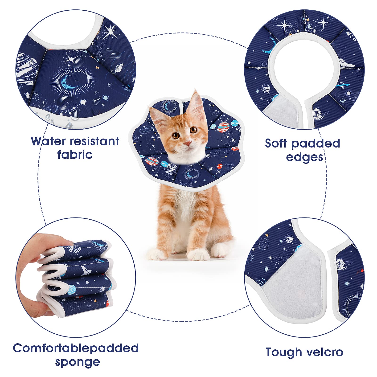 Supet Weiches Katzenhalsband – Atmungsaktiver Erholungskegel Nach OPs, Ideal Bei Kastration Oder Hautproblemen