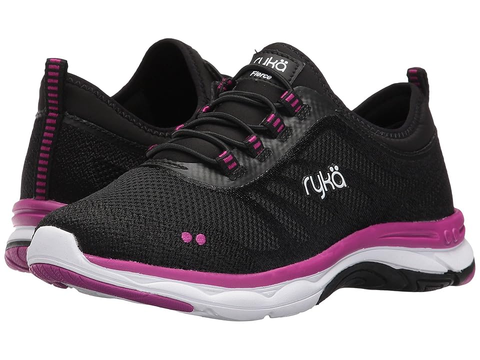 

Ryka Fierce (Black/Iron Grey/Vivid Berry) Women's Walking Shoes