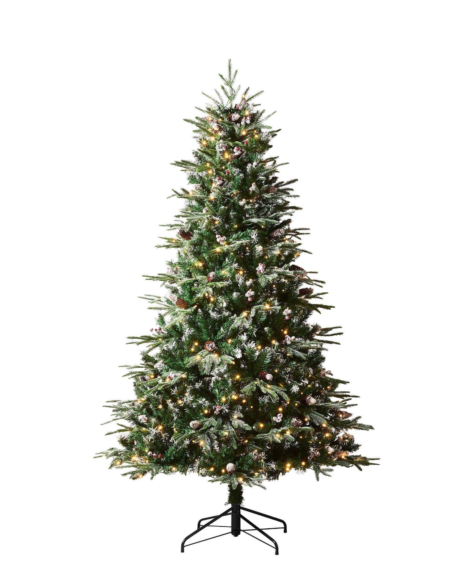 WeRChristmas Pre-Lit Snow Flocked Norwegian Spruce Christmas Tree7 Ft from B&Q