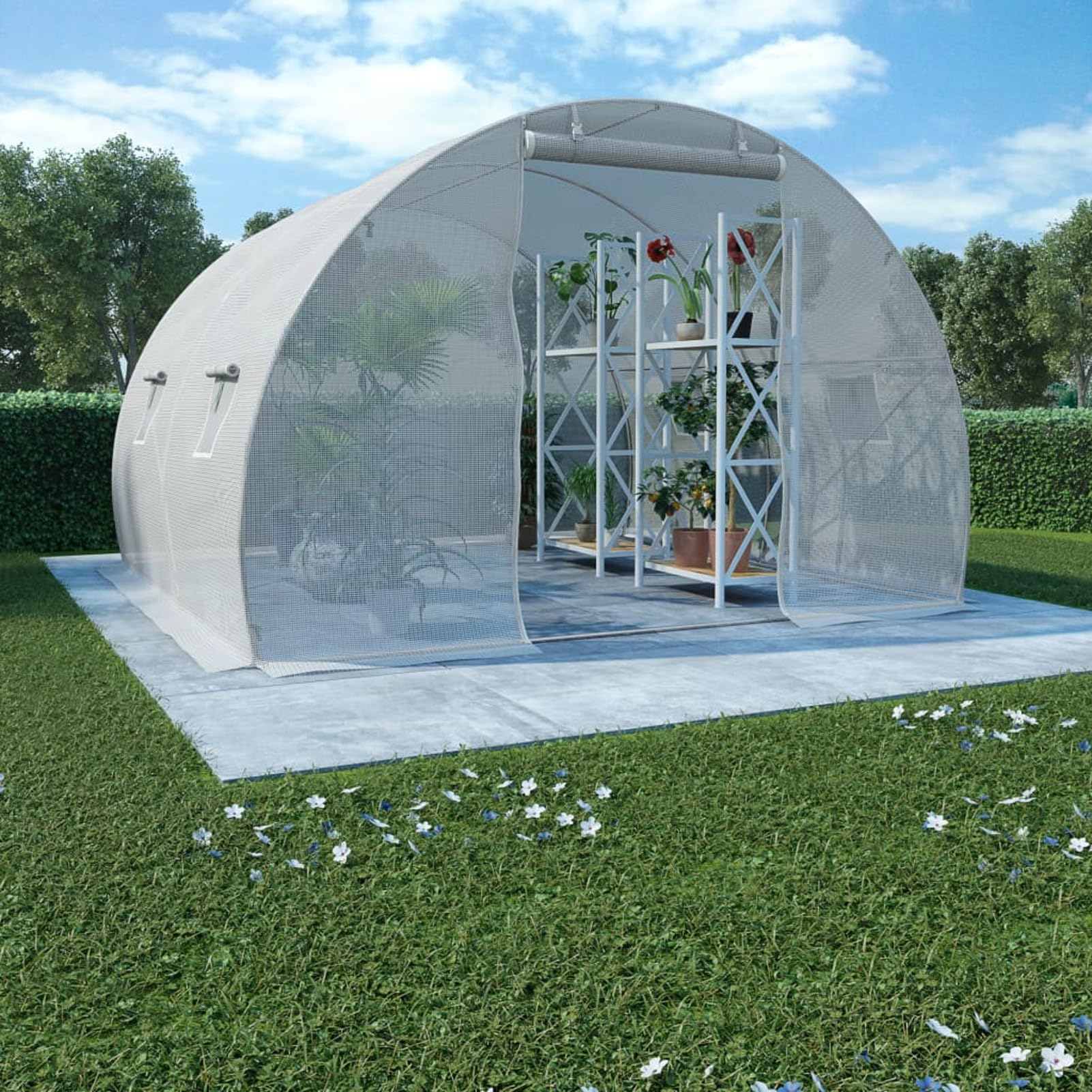 Serra 9m² 300x300x200 cm, Serra da Giardino， Serra Orto Serra da Balcone Esterno Serra per Orto Serra per Piante Mobile Decor
