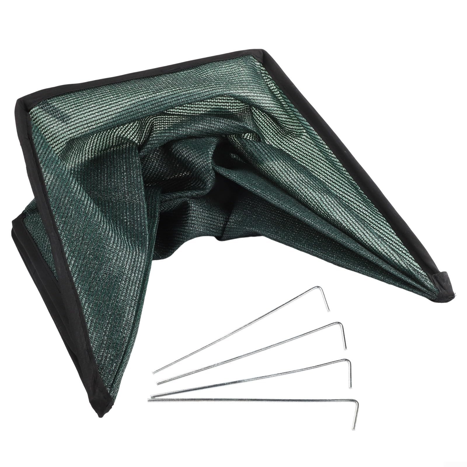 Foldable Plant Shade Tent, Weather Resistant Garden Sun Protection Netting for Potted Plants and Flower Beds, Portable Outdoor Plant Shelter Cover with Stakes, Green, 5 Pack(Green)
