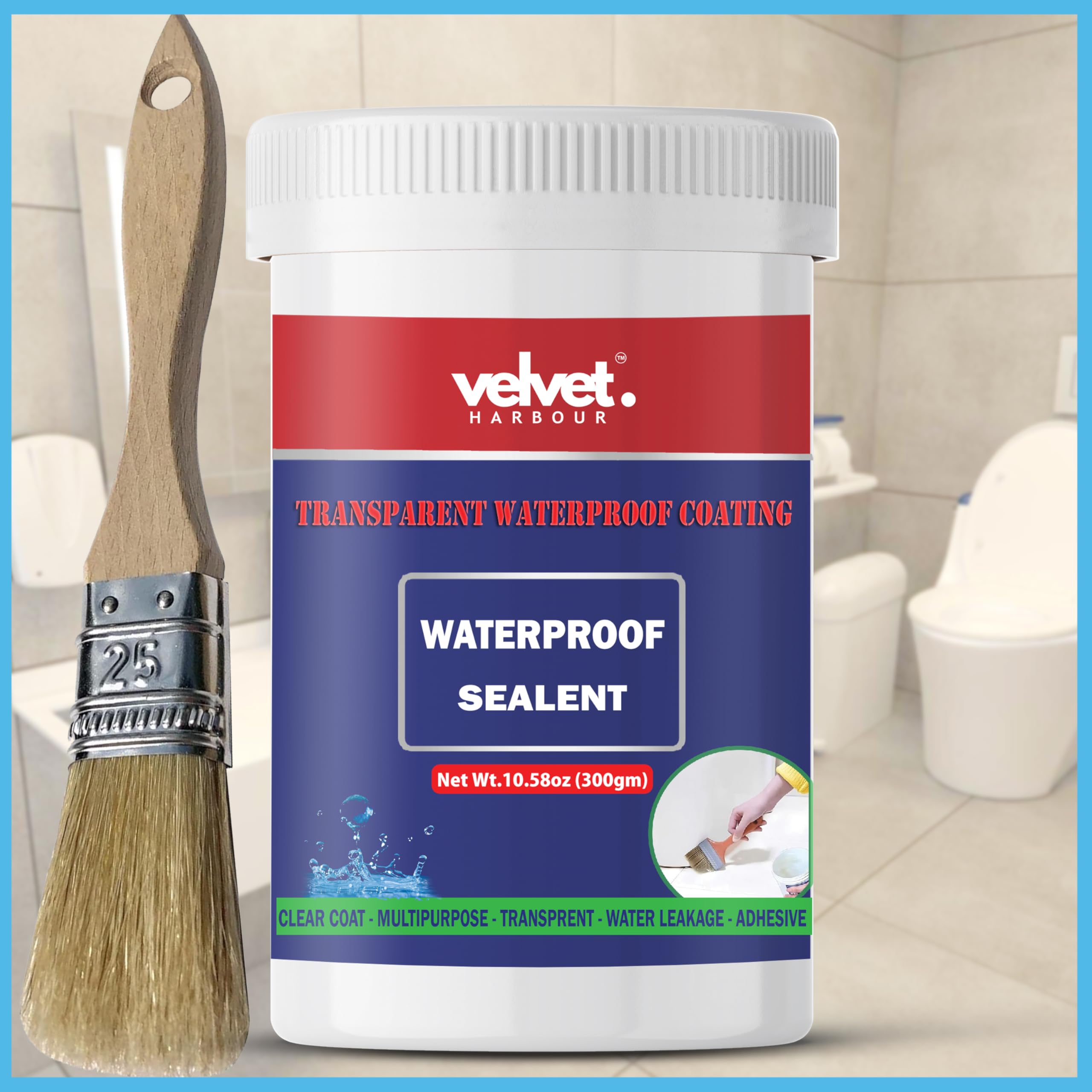 Invisible WATERPROOF Agent, 300 Gram, WITH BRUSH Liquid Waterproof Sealant, Transparent Repairing Leak Waterproof Adhesive, Indoor & Outdoor Waterproof Coating (B0DHKZ3VXM) Amazon Price History, Amazon Price Tracker