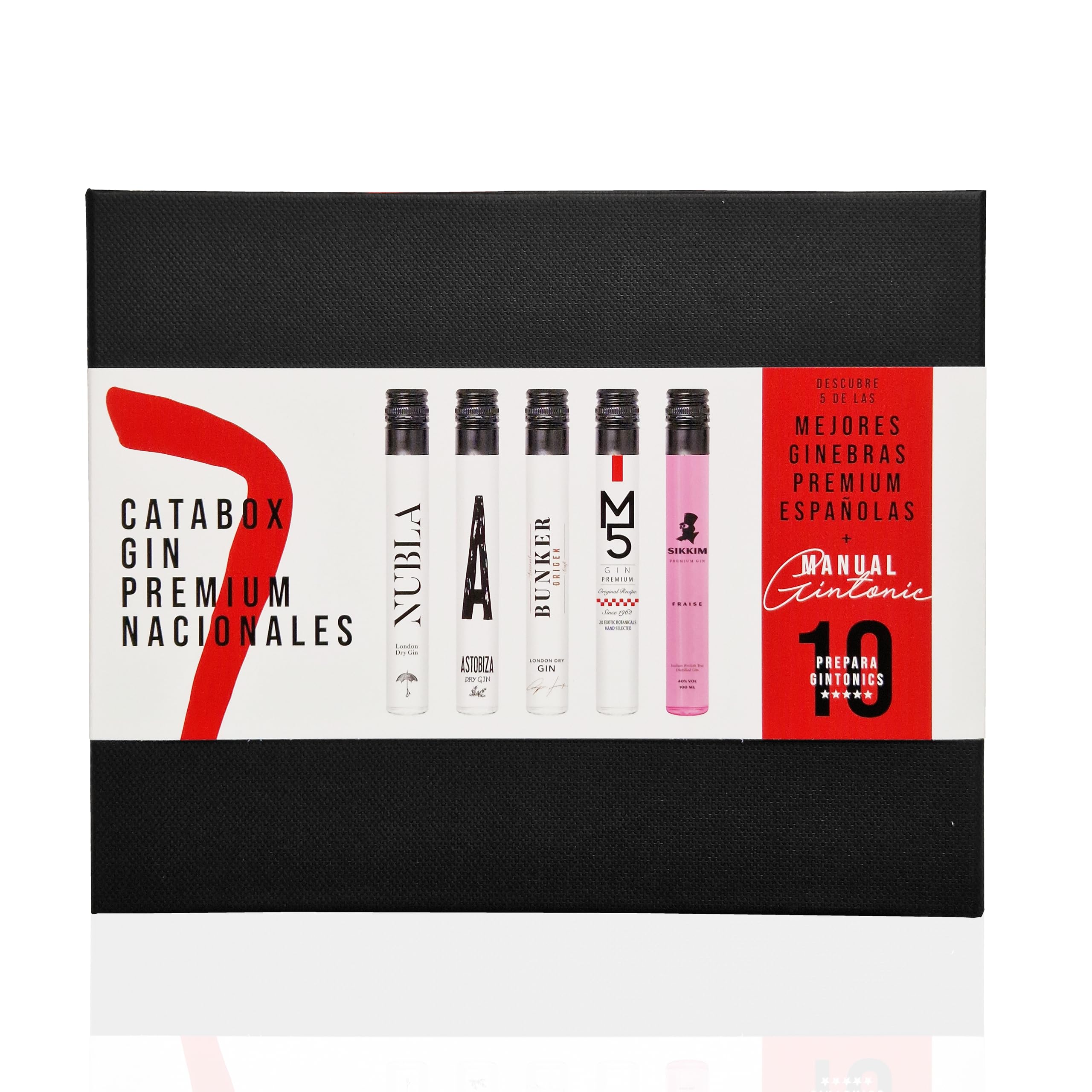 Ginebras Premium Nacionales 7 - Estuche Pack/Kit Regalo Gintonic