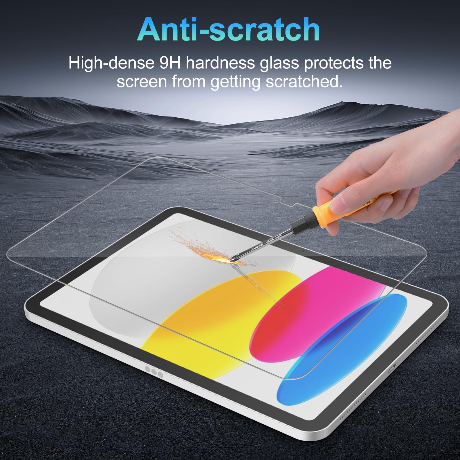 XunyLyee 2-pezzi, Pellicola per iPad A16 11 Generazione 2025/ iPad 10 Generazione 10,9 Pollici Vetro Temperato