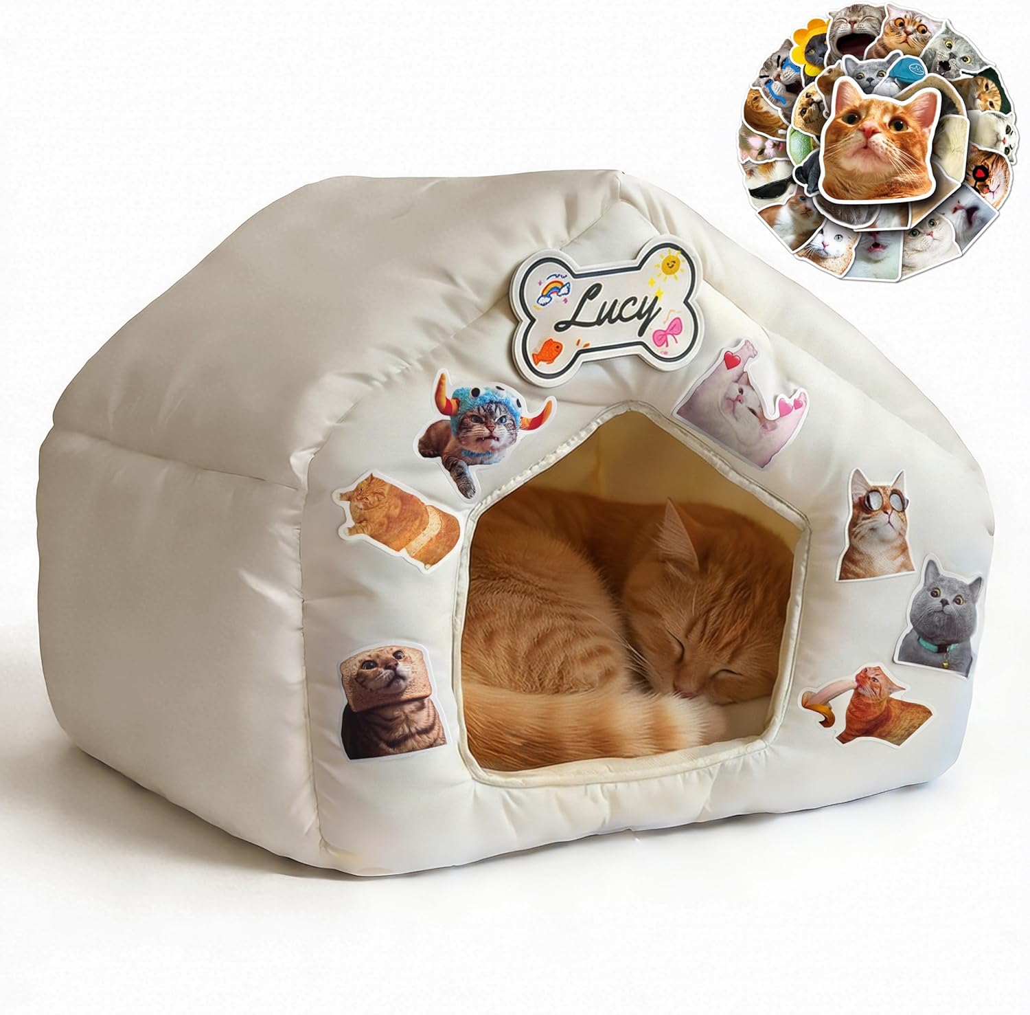 Cama Casa para Perro y Gato Pequeño Espuma Viscoelástica Lavable
